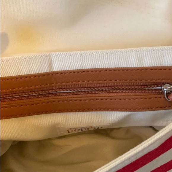 Poppie Jones Red & White Striped Shoulder Bag NWOT - Picture 8 of 8